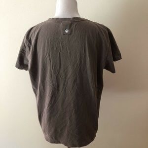 Life Is Good Tops - Life Is Good brown T with multi colors - womens L Life Is Good Tops - Life Is Good brown T with multi colors - womens L